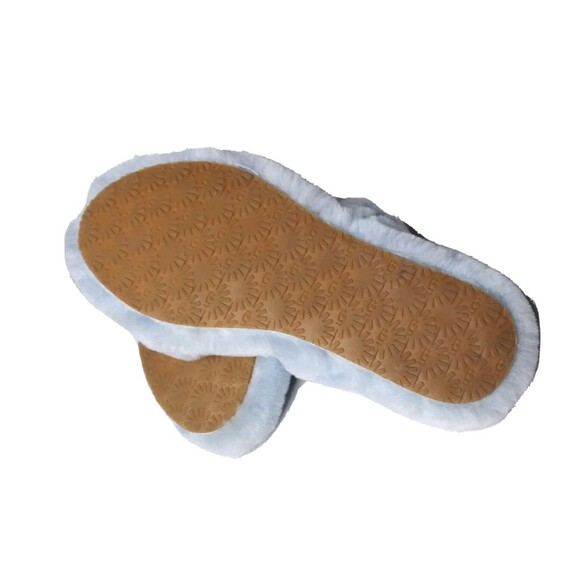 UGG Fluff  Oh Yeah Slides Sandals Women’s Size 5 Light Baby Blue Straps - Picture 7 of 7
